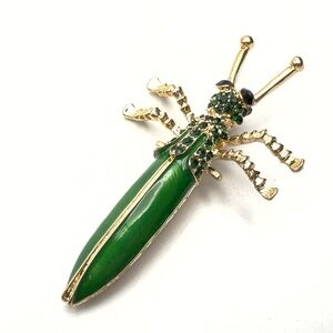 🦗 Emerald Emerald Hopper: Bug Out Enamel Brooches — NW0T